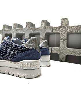 zapatos casual mujer azul ligeros y flexibles