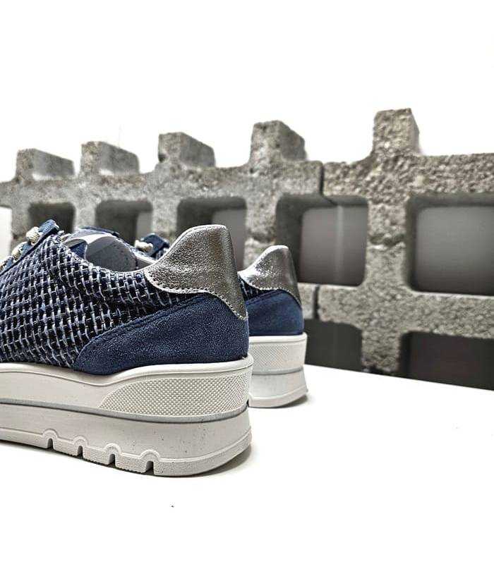 zapatos casual mujer azul ligeros y flexibles