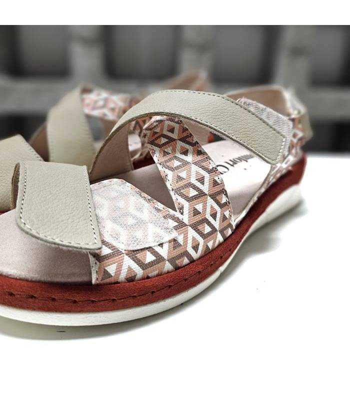 sandalias mujer cuña cómoda verano velcro