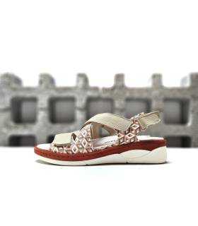 sandalias mujer confort vista lateral cuña