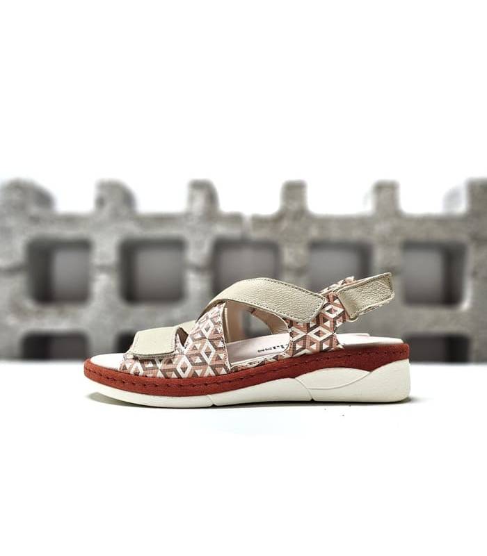 sandalias mujer confort vista lateral cuña