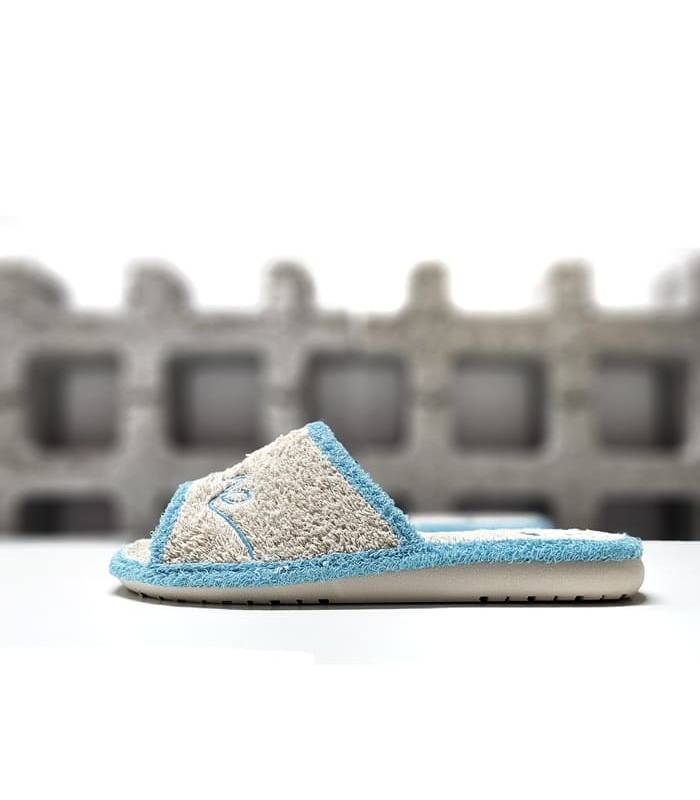 zapatillas abiertas mujer gomus rizo algodón, perfil