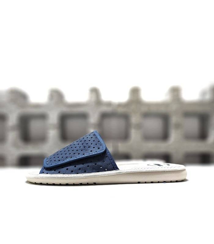 zapatillas gomos hombre abiertas azul suela ligera