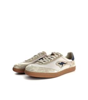 zapatillas hombre casual kangaroos k25 taupe piel gum