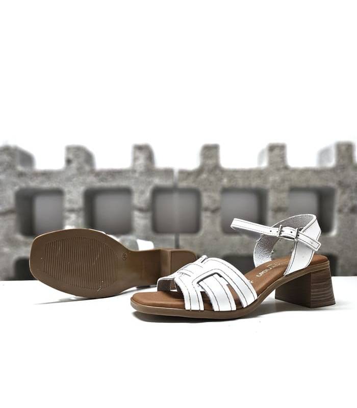 sandalias mujer cómodas blancas suela