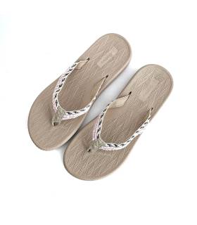 chanclas mujer playa beige estilo bohemio