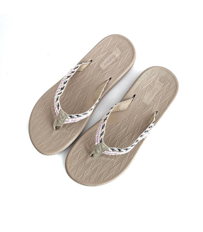 chanclas mujer playa beige estilo bohemio