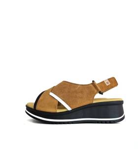 sandalias mujer cómodas cuña Pepe Sáenz piel