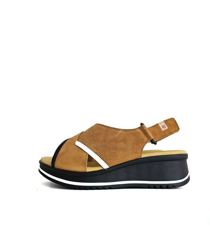 sandalias mujer cómodas cuña Pepe Sáenz piel