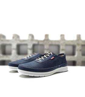 zapatos Luisetti hombre cómodos piel azul