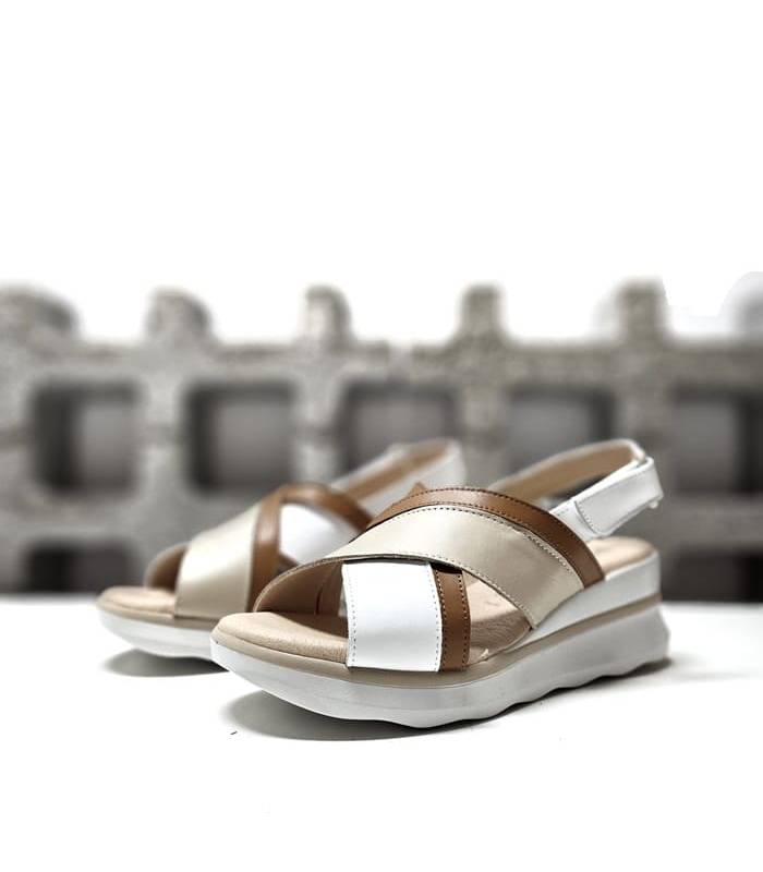 sandalias mujer cómodas José Sáenz piel cuña
