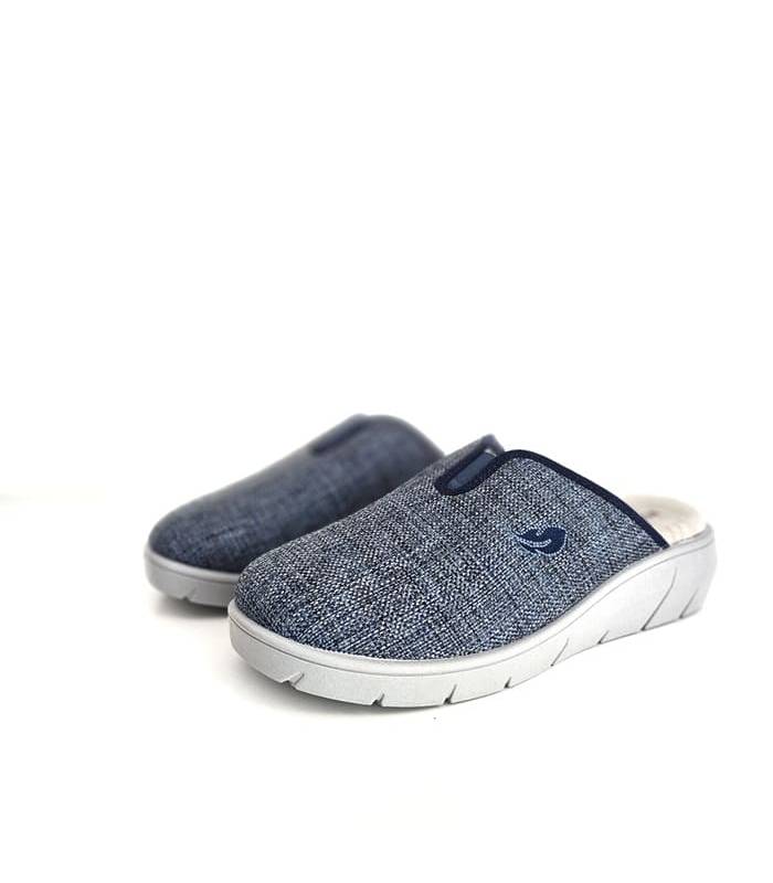 zapatillas casa mujer Plumaflex azul cuña cómodas verano