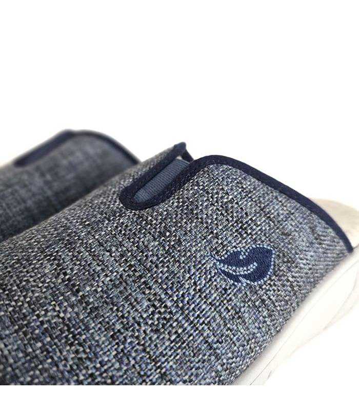 zapatillas casa mujer azul tejido transpirable Plumaflex
