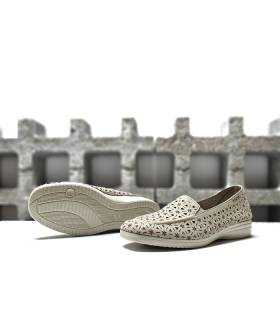mocasínes alpargatas beige mujer vista suela antideslizante