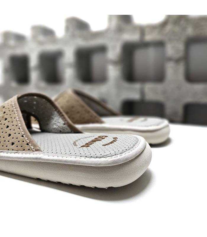 zapatillas mujer beige transpirables casa