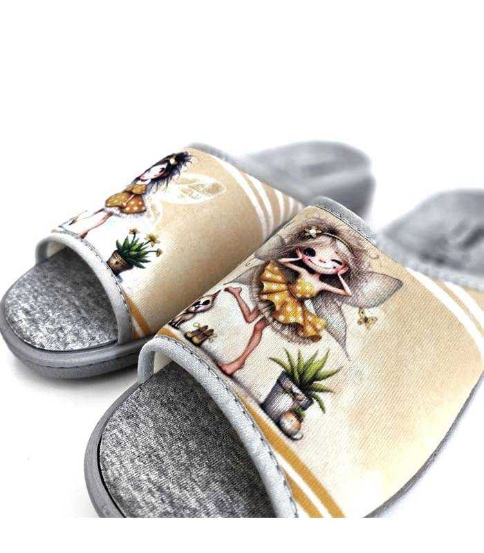 zapatillas mujer chinela verano algodón
