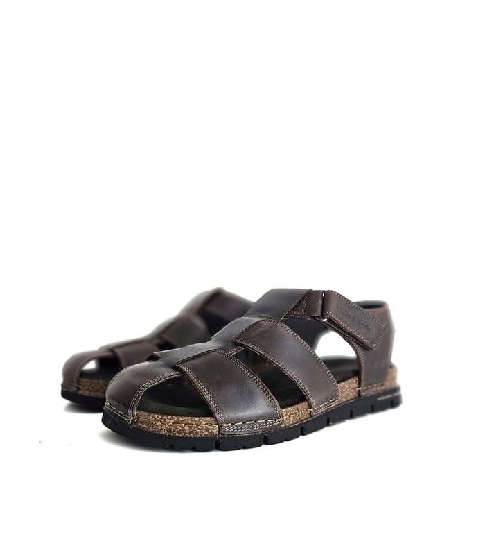 sandalias hombre cómodas marrón