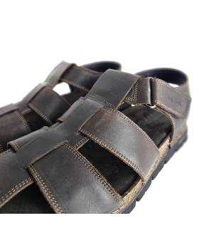 sandalias cerradas hombre piel