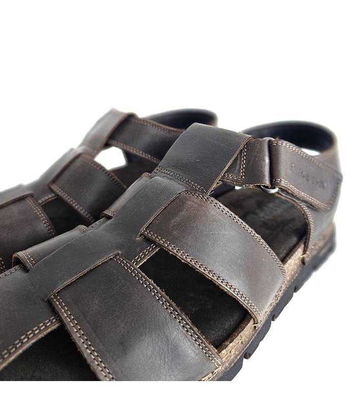 sandalias cerradas hombre piel