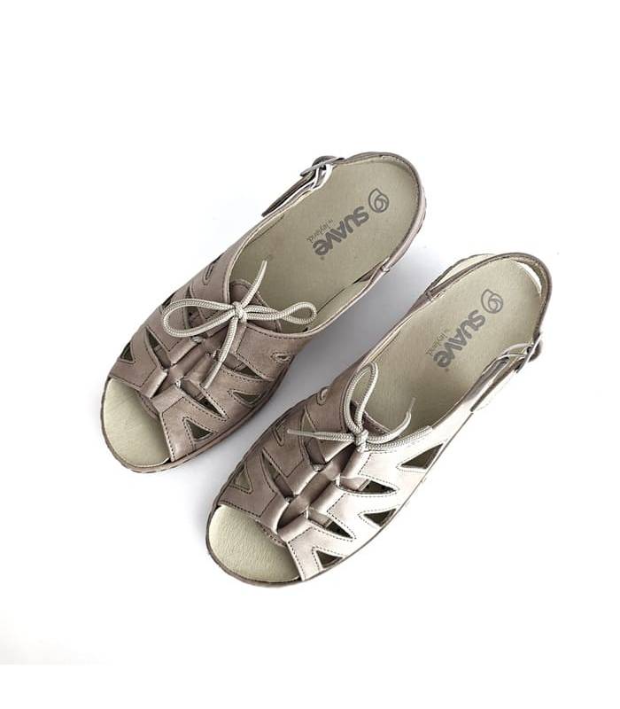 sandalias beige confort pies delicados plantilla extraible