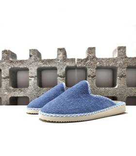 zapatillas casa mujer rizo azul Pelusin