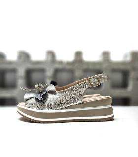 sandalias mujer cuña cómodas doradas Chika10 de rebajas