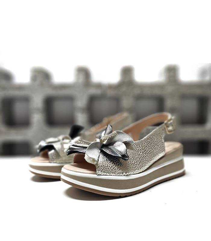 sandalias mujer Chika10 cómodas doradas