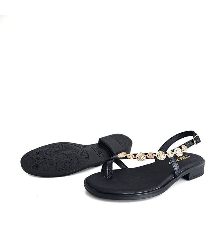 sandalias mujer negras suela antideslizante
