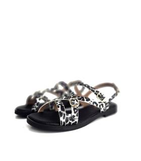 sandalias planas mujer animal print Lola Canales