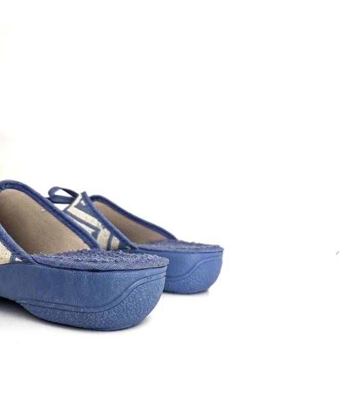 zapatillas casa mujer verano abiertas azul