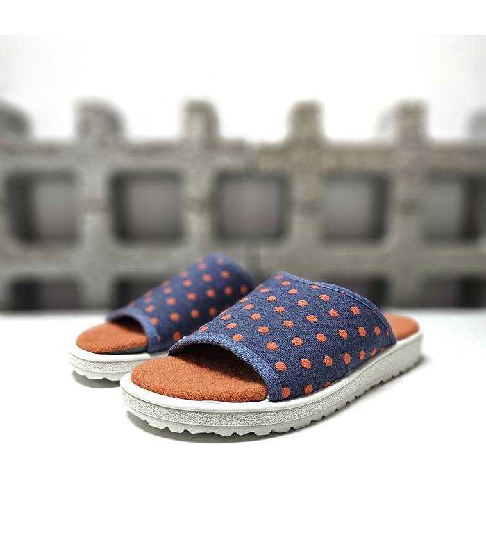 zapatillas casa abiertas mujer Plumaflex plantilla rizo naranja