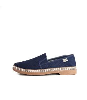 alpargatas lona hombre azul marino perfil lateral