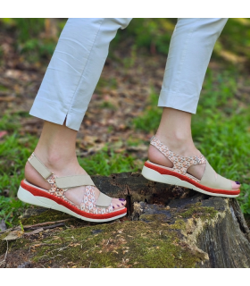 Sandalias comodas de Comfort Class mujer cómodas con triple velcro puestas de rebajas