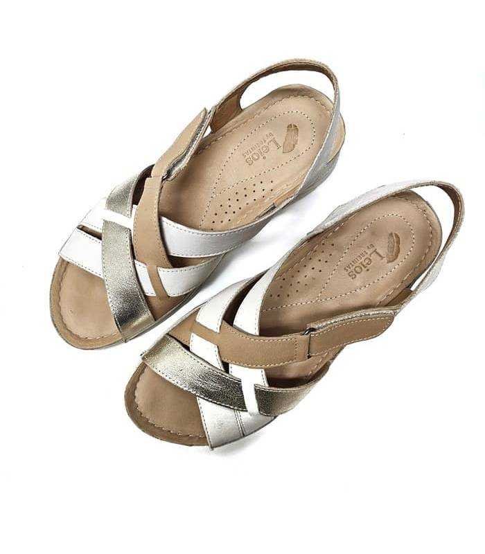 vista superior sandalias mujer plantilla mullida