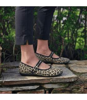 Merceditas cómodas mujer Cabrera animal print casa y calle puestas
