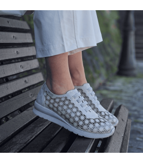 Zapatos mujer cómodos verano Muro calados gris puestos