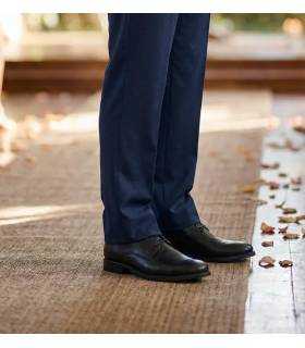 Zapatos ceremonia hombre boda Baerchi modelo Astor negros puestos