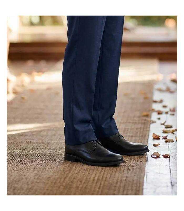 Zapatos ceremonia hombre boda Baerchi modelo Astor negros puestos