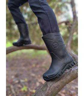 Botas agua Dunlop mujer Dee negras comodas y flexibles puestas