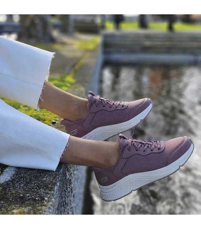 Skechers mujer rebajas deportivas Arch Comfort lila puestas