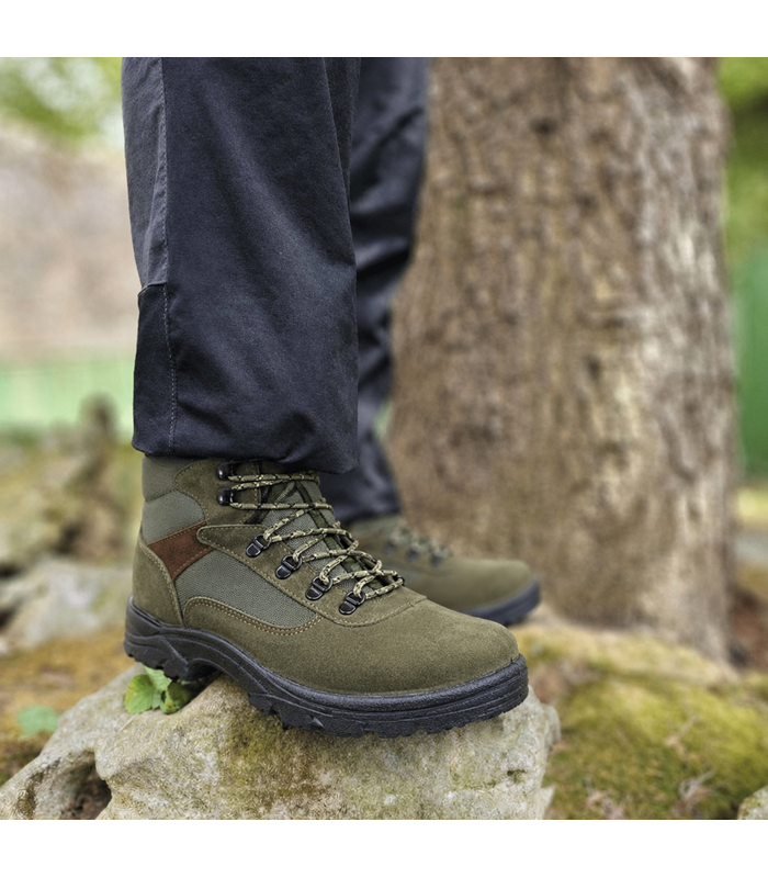 Botas caza senderismo Fortun 434 kaki comodas puestas