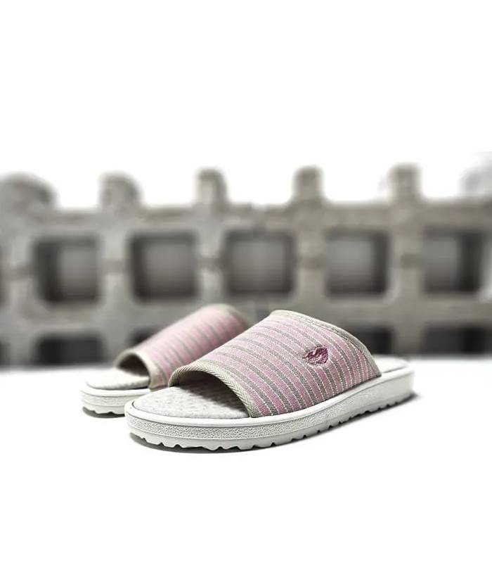 zapatillas casa mujer verano Plumaflex abiertas rosa