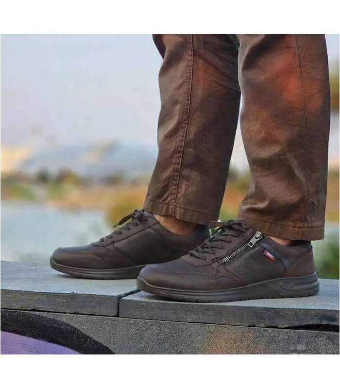 Zapatos de Invierno para hombre Luisetti Barak  de piel marrones puestos