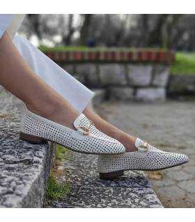 Mocasínes mujer piel calada de Walk Fly para verano puestos
