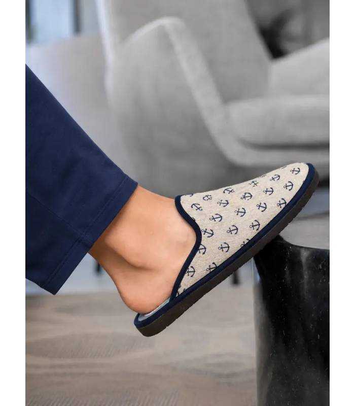 Zapatillas casa hombre cómodas anclas Pelusin verano puestas