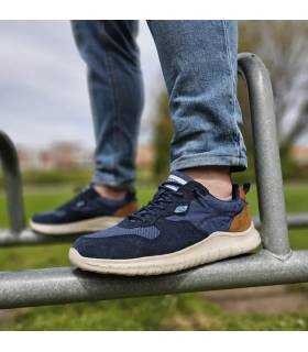 Zapatillas Hombre Piel Textil Coronel Tapioca puestas de rebajas