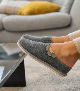 zapatillas csa descalzas invierno mujer exologicas verdes comodas puestas