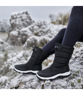 Botas apreski Namcha negra mujer de Elementerre resistentes a la lluvia puestas