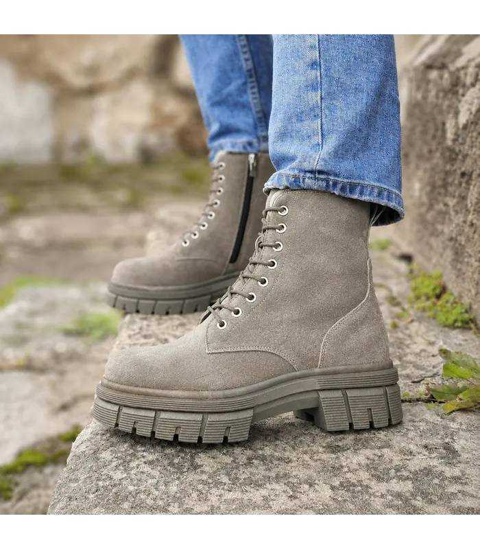 Botas mujer estilo militar Lanzaret verde de Yumas de rebajas