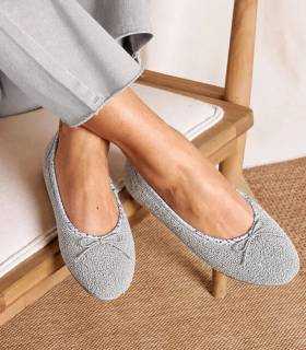 zapatillas casa francesitas frescas para el calor grises para mujer de rebajas